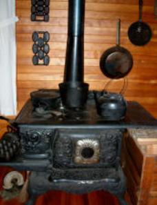 Wood stove circa 1865.